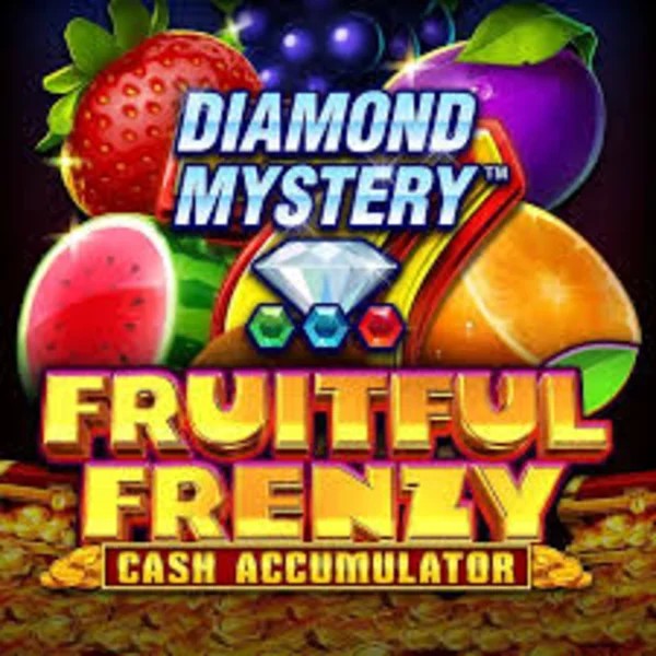 Official Slots logo: Diamond Mystery Fruitful Frenzy Cash Accumulator by Greentube at Spinstein Casino