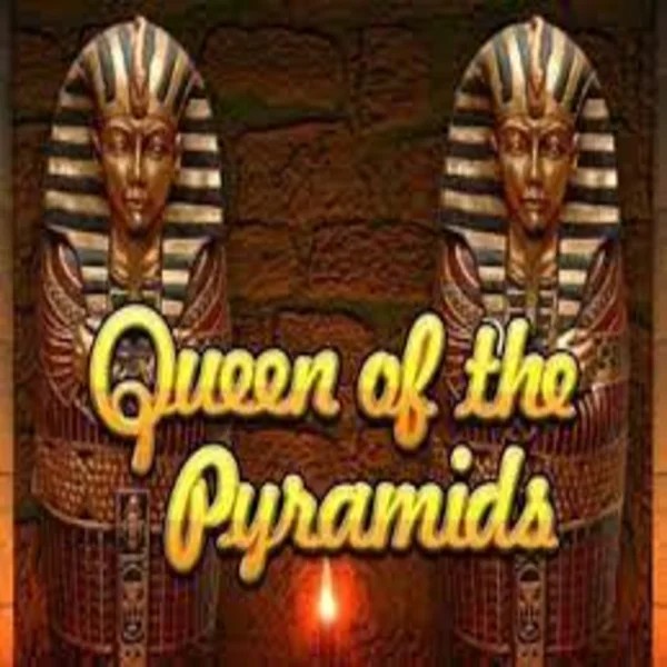 Queen of the Pyramids slot logo by Playtech at Spinstein Casino
