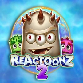 Reactoonz 2 slot logo by Play'n GO at Spinstein Casino